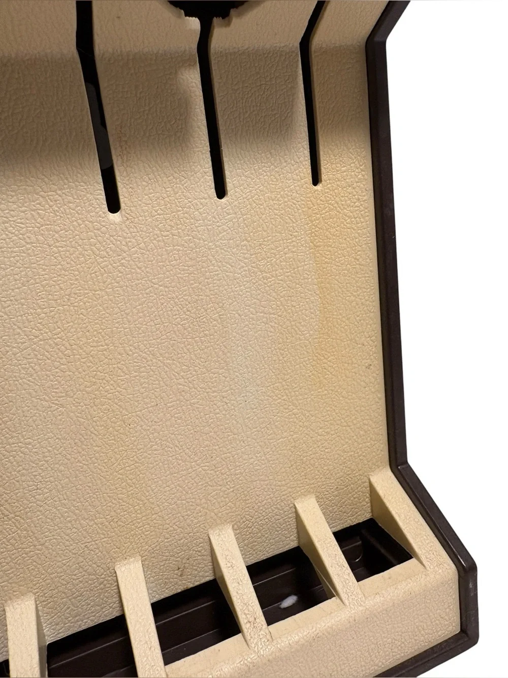 Cutco Plastic Wall Rack Hanging Knife Storage Holder #1742 USA Cream Brown